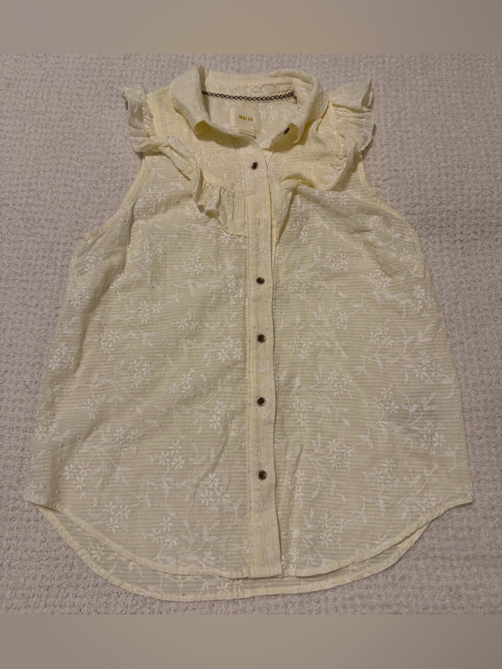 Maeve Anthropologie Windflower Sleeveless Ruffled Blouse Size 4
